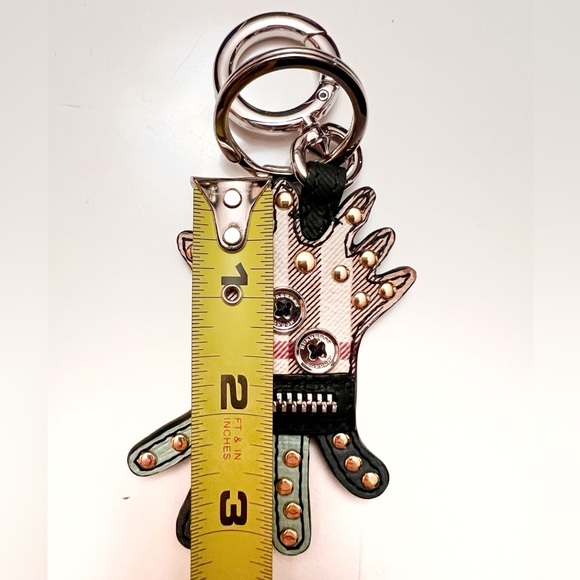 Burberry Beast Multi-Color Leather Keychain/Bag Charm - Picture 6 of 6